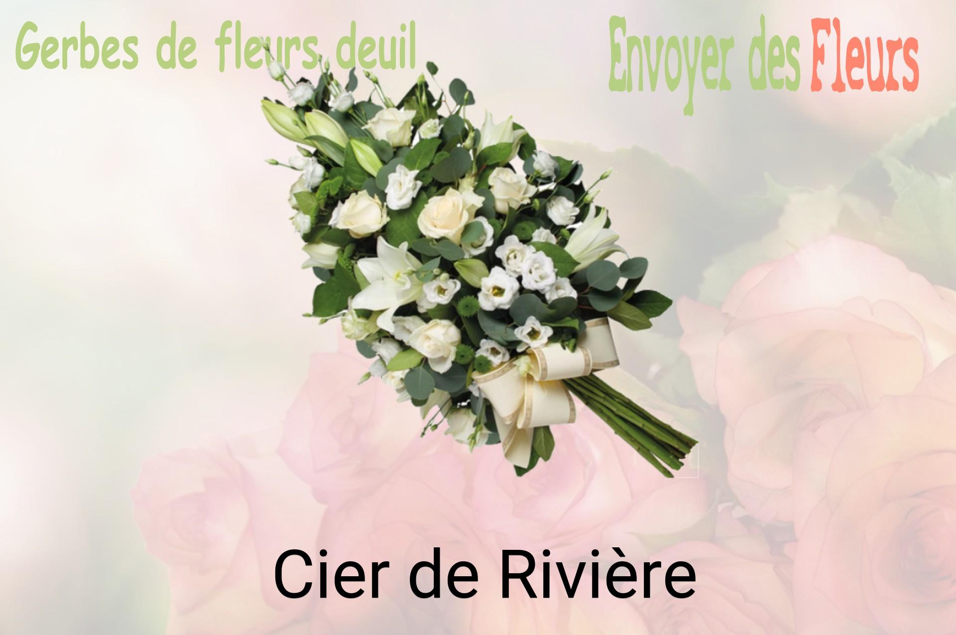 Gerbe de fleurs de deuil livrée à Cier-de-Rivière